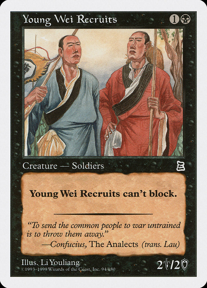 Young Wei Recruits [Portal Three Kingdoms] - Magic: The Gathering - Card Brawlers | Quebec | Canada |
