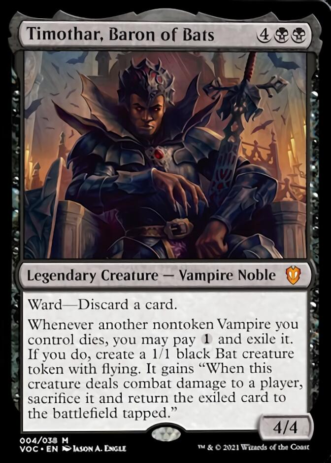 Timothar, Baron of Bats [Innistrad: Crimson Vow Commander] - Magic: The Gathering - Card Brawlers | Quebec | Canada |
