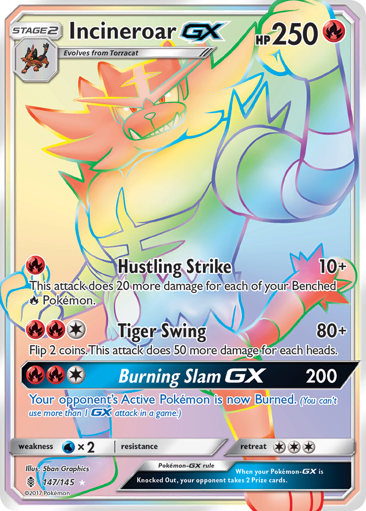 Incineroar GX (147/145) [Sun & Moon: Guardians Rising] - Pokémon - Card Brawlers | Quebec | Canada |
