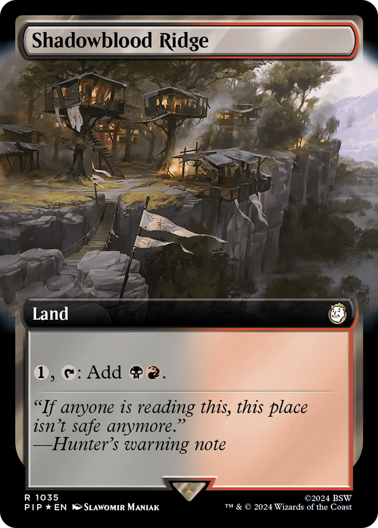 Shadowblood Ridge (Extended Art) (Surge Foil) [Fallout] - Magic: The Gathering - Card Brawlers | Quebec | Canada |