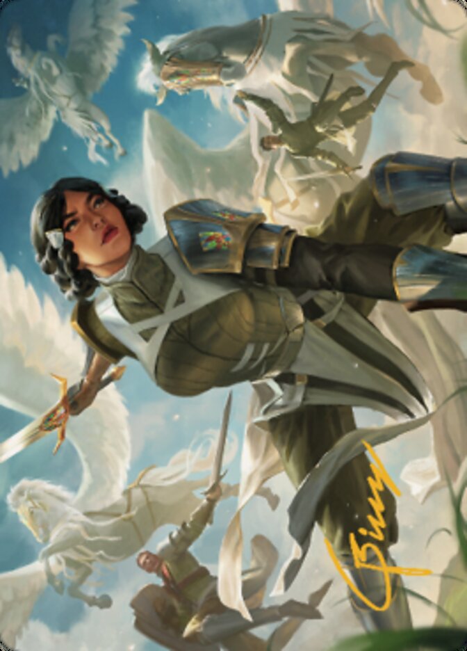 Resolute Reinforcements Art (Gold-Stamped Signature) [Dominaria United Art Series] - Magic: The Gathering - Card Brawlers | Quebec | Canada |