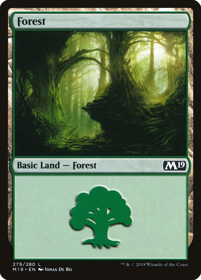 Forest (279) [Core Set 2019] - Magic: The Gathering - Card Brawlers | Quebec | Canada |