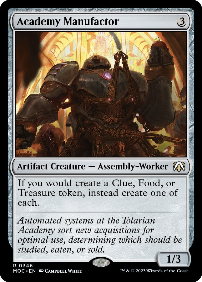 Academy Manufactor [March of the Machine Commander] - Magic: The Gathering - Card Brawlers | Quebec | Canada |