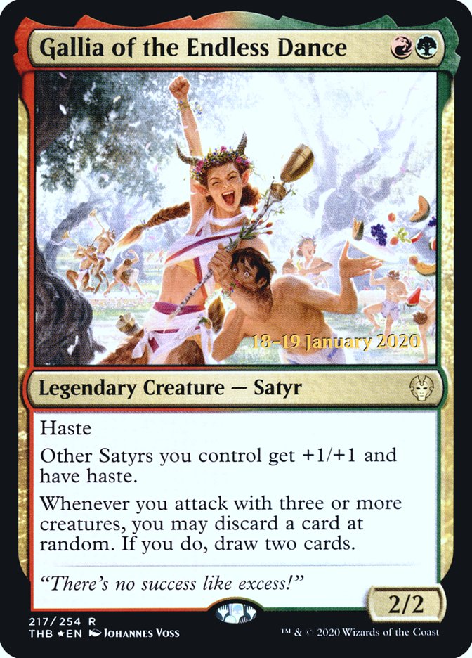 Gallia of the Endless Dance [Theros Beyond Death Prerelease Promos] - Magic: The Gathering - Card Brawlers | Quebec | Canada |