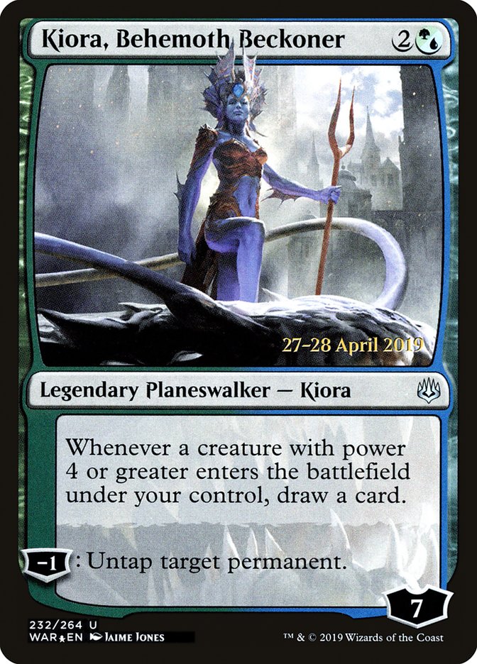 Kiora, Behemoth Beckoner [War of the Spark Prerelease Promos] - Magic: The Gathering - Card Brawlers | Quebec | Canada |