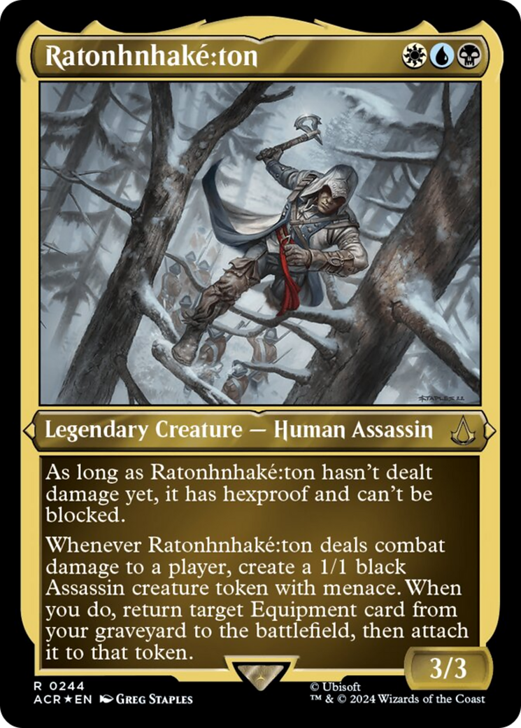 Ratonhnhake:ton (Foil Etched) [Assassin's Creed] - Magic: The Gathering - Card Brawlers | Quebec | Canada |