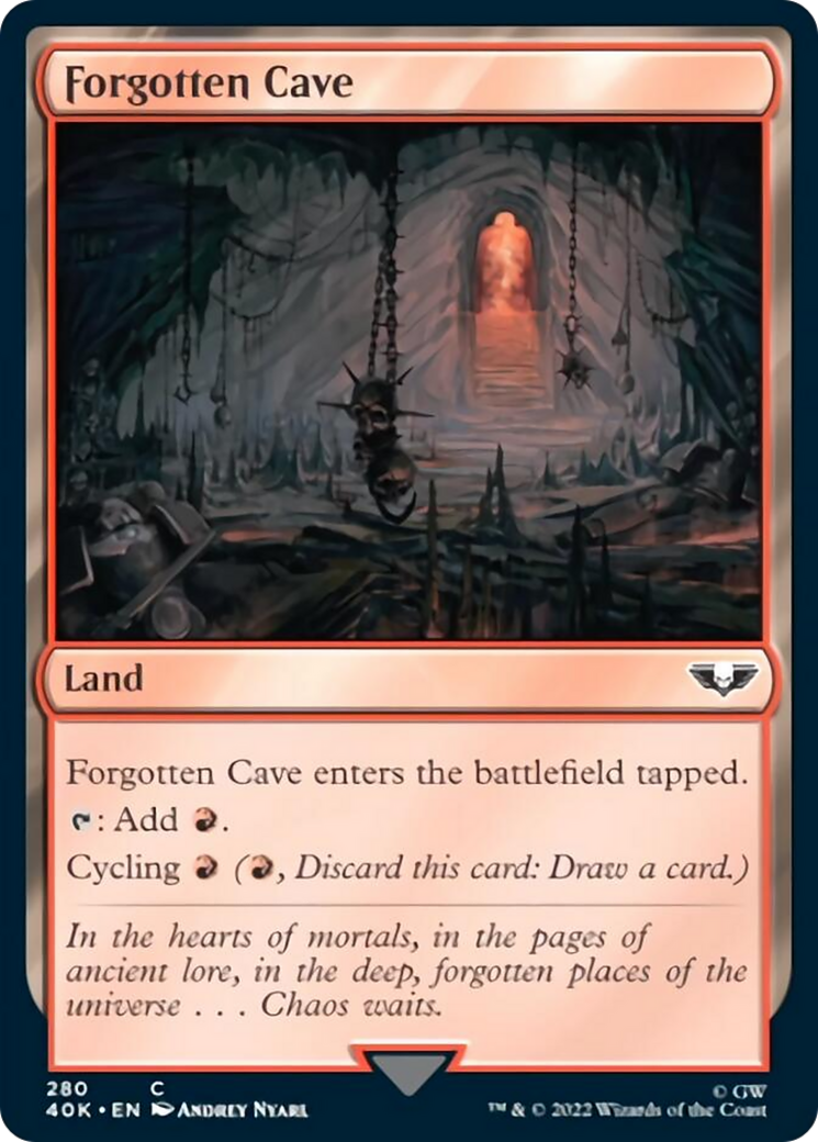 Forgotten Cave (Surge Foil) [Warhammer 40,000] - Magic: The Gathering - Card Brawlers | Quebec | Canada |