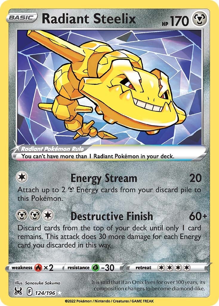 Radiant Steelix (124/196) [Sword & Shield: Lost Origin] - Pokémon - Card Brawlers | Quebec | Canada |