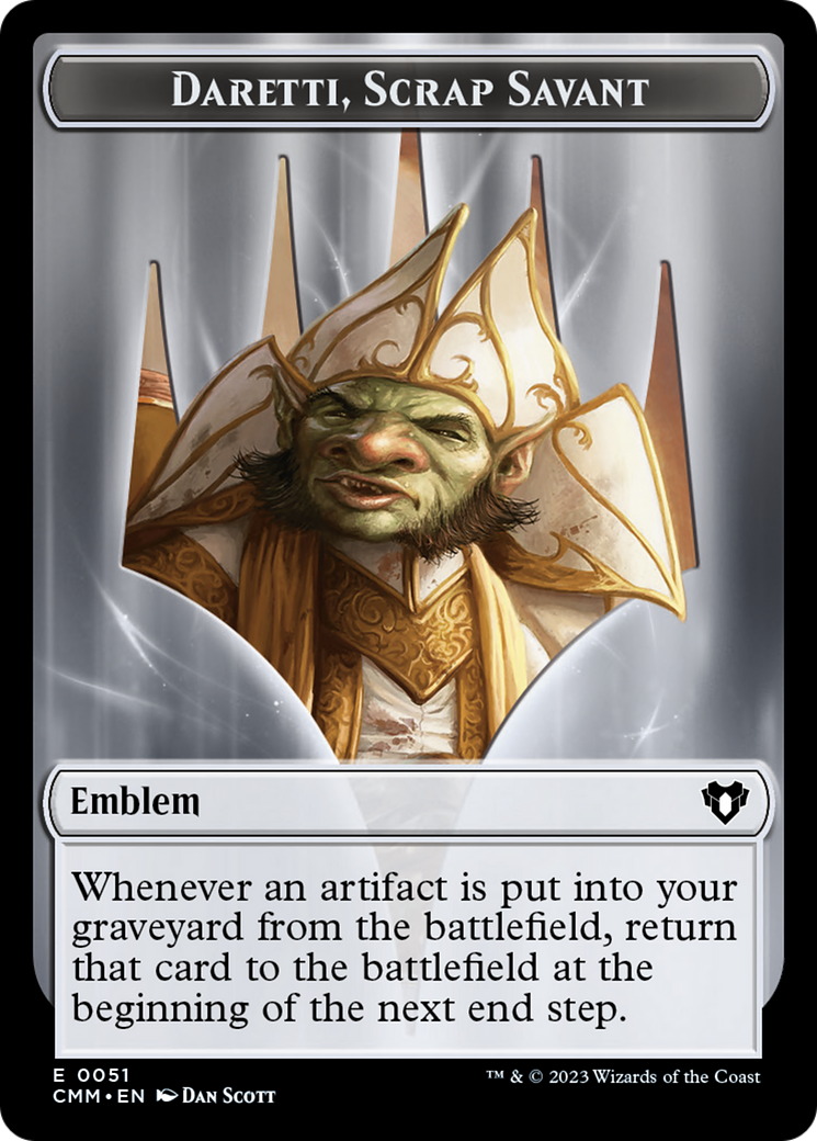 Soldier (0009) // Daretti, Scrap Savant Emblem Double-Sided Token [Commander Masters Tokens] - Magic: The Gathering - Card Brawlers | Quebec | Canada |
