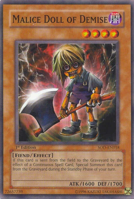 Malice Doll of Demise [SOD-EN018] Common - Yu-Gi-Oh! - Card Brawlers | Quebec | Canada |