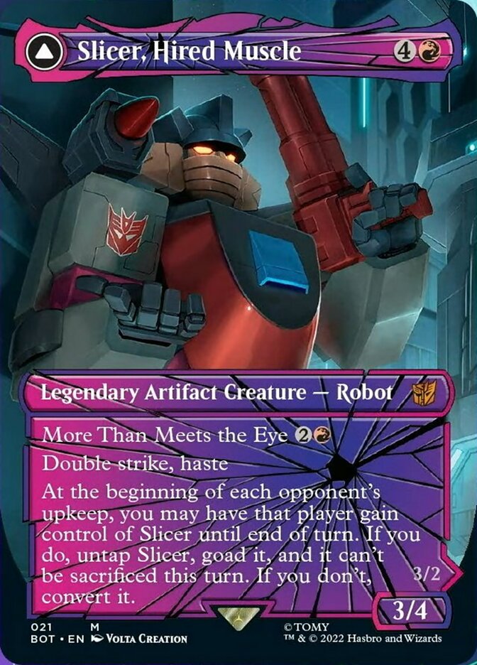 Slicer, Hired Muscle // Slicer, High-Speed Antagonist (Shattered Glass) [Transformers] - Magic: The Gathering - Card Brawlers | Quebec | Canada |