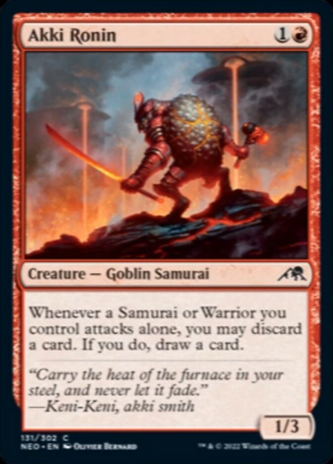 Akki Ronin [Kamigawa: Neon Dynasty] - Magic: The Gathering - Card Brawlers | Quebec | Canada |