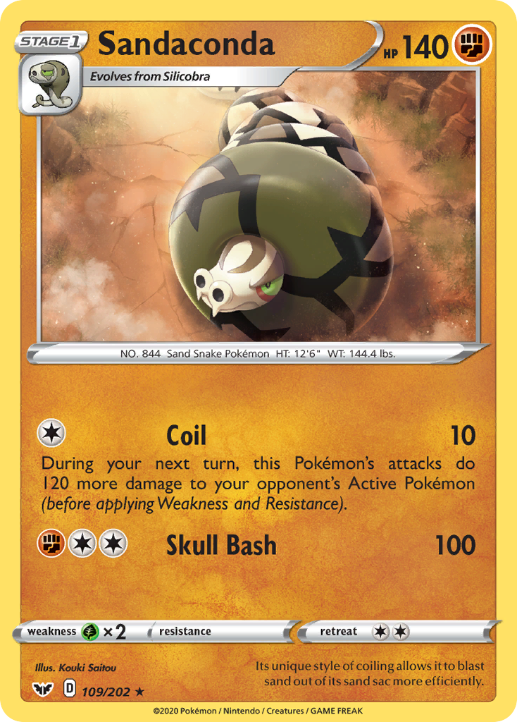 Sandaconda (109/202) [Sword & Shield: Base Set] - Pokémon - Card Brawlers | Quebec | Canada |