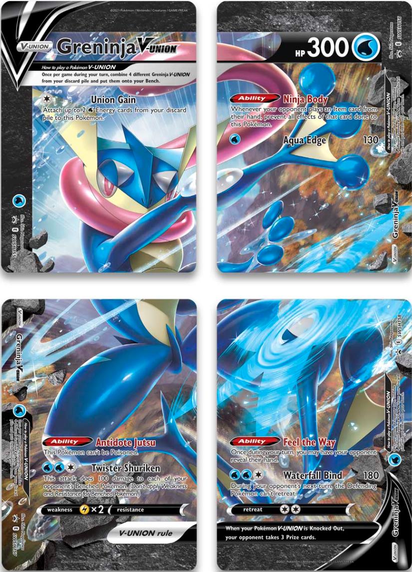 Greninja V-Union (Set of 4) [Sword & Shield: Black Star Promos] - Pokémon - Card Brawlers | Quebec | Canada |