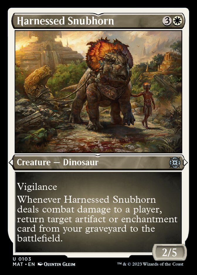 Harnessed Snubhorn (Foil Etched) [March of the Machine: The Aftermath] - Magic: The Gathering - Card Brawlers | Quebec | Canada |