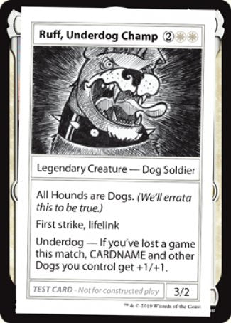 Ruff, Underdog Champ (2021 Edition) [Mystery Booster Playtest Cards] - Magic: The Gathering - Card Brawlers | Quebec | Canada |