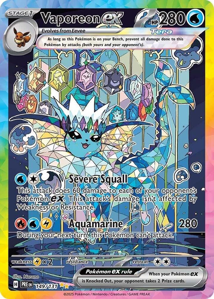 Vaporeon ex (149/131) [Scarlet & Violet: Prismatic Evolutions] - Pokémon - Card Brawlers | Quebec | Canada |