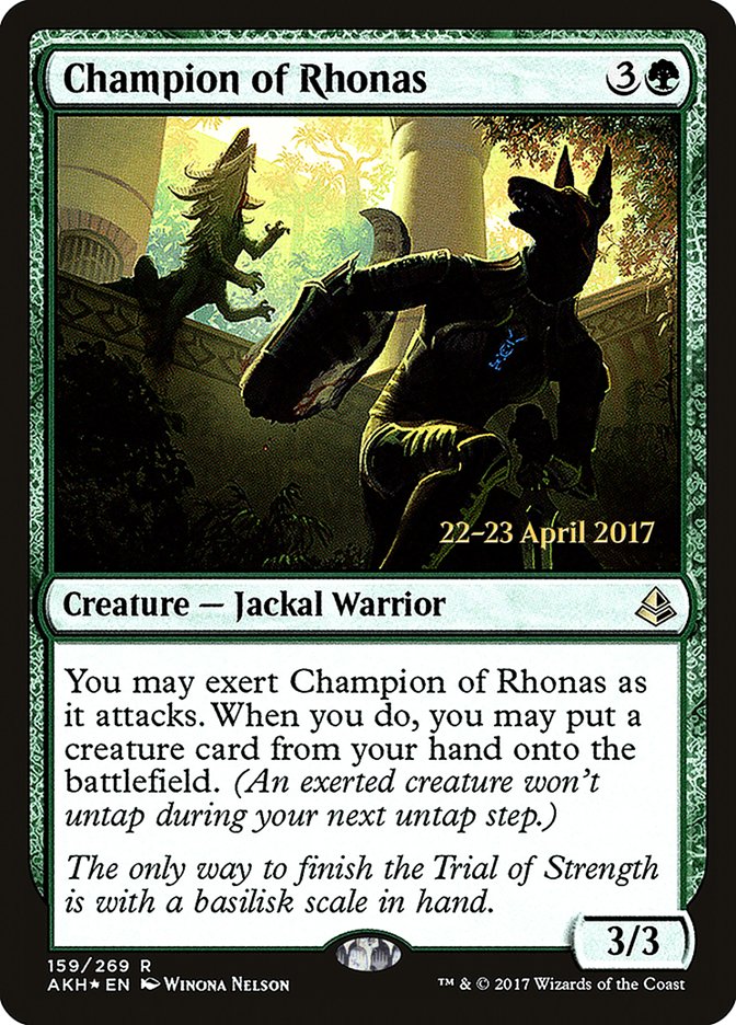 Champion of Rhonas [Amonkhet Prerelease Promos] - Magic: The Gathering - Card Brawlers | Quebec | Canada |