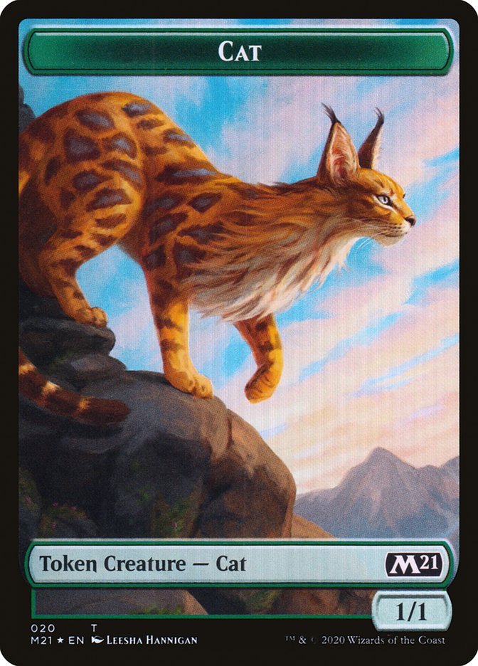 Beast // Cat (020) Double - Sided Token [Core Set 2021 Tokens] - Card Brawlers