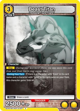 Beast Titan (UEX07BT/AOT-2-027) - UEX07BT Attack on Titan Vol 2 - Card Brawlers
