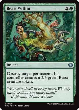 Beast Within (FDC-190) - Commander: Foundations - Card Brawlers