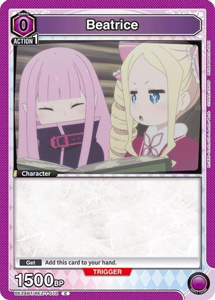 Beatrice (072) (Box Topper Foil) (UE24BT/REZ-1-072) - UE24BT ReZERO Starting Life in Another World Foil - Card Brawlers