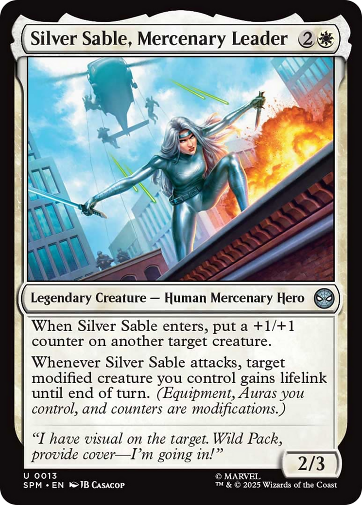 Silver Sable, Mercenary Leader [Marvel's Spider-Man] - Magic: The Gathering - Card Brawlers | Quebec | Canada |