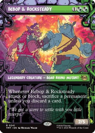 Bebop & Rocksteady (Showcase) (TMT-241) - Teenage Mutant Ninja Turtles - Card Brawlers