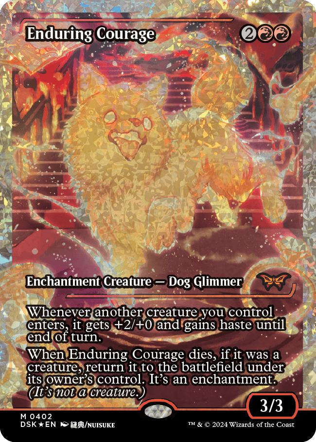 Enduring Courage (Japan Showcase Fracture Foil) [Duskmourn: House of Horror] - Magic: The Gathering - Card Brawlers | Quebec | Canada |