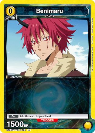 Benimaru (024) (Box Topper Foil) (UE20BT/TSK-1-024) - UE20BT That Time I Got Reincarnated as a Slime Foil - Card Brawlers