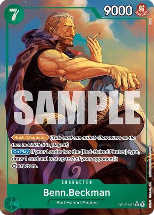 Benn.Beckman (Alternate Art) (OP17-027) - The World's Strongest Warriors Foil - Card Brawlers