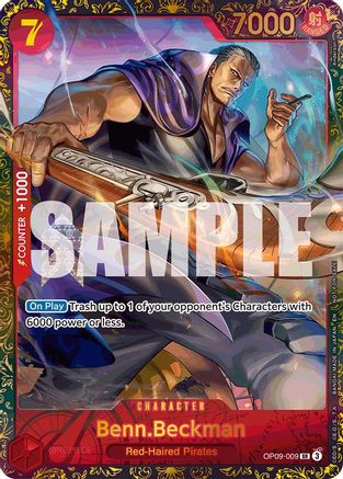 Benn.Beckman (Championship 25-26 Offline Regionals Season 2) (OP09-009) - One Piece Promotion Cards Foil - Card Brawlers