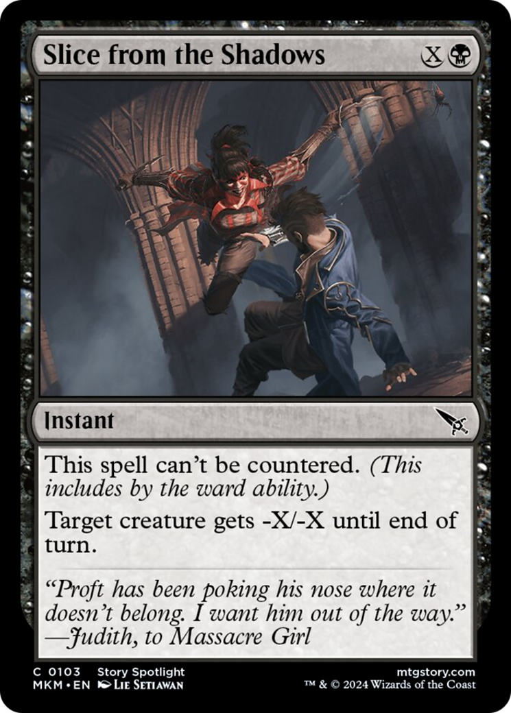 Slice from the Shadows [Murders at Karlov Manor] - Magic: The Gathering - Card Brawlers | Quebec | Canada |