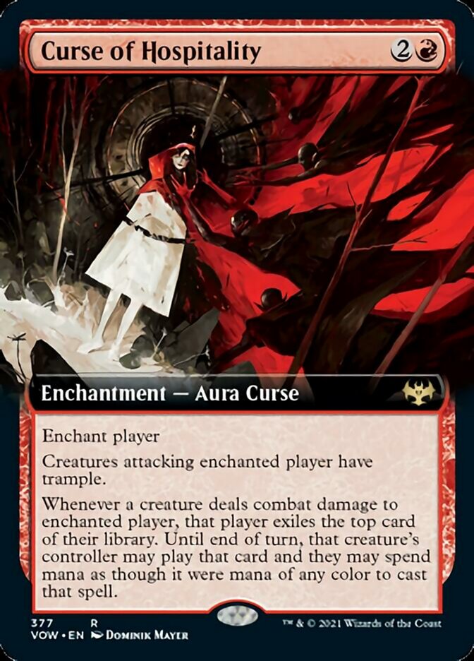 Curse of Hospitality (Extended Art) [Innistrad: Crimson Vow] - Magic: The Gathering - Card Brawlers | Quebec | Canada |