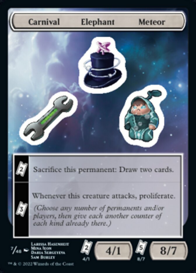 Carnival Elephant Meteor [Unfinity Stickers] - Magic: The Gathering - Card Brawlers | Quebec | Canada |