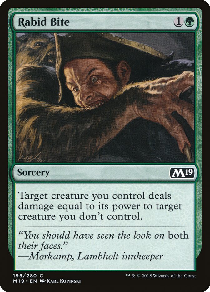 Rabid Bite [Core Set 2019] - Magic: The Gathering - Card Brawlers | Quebec | Canada |