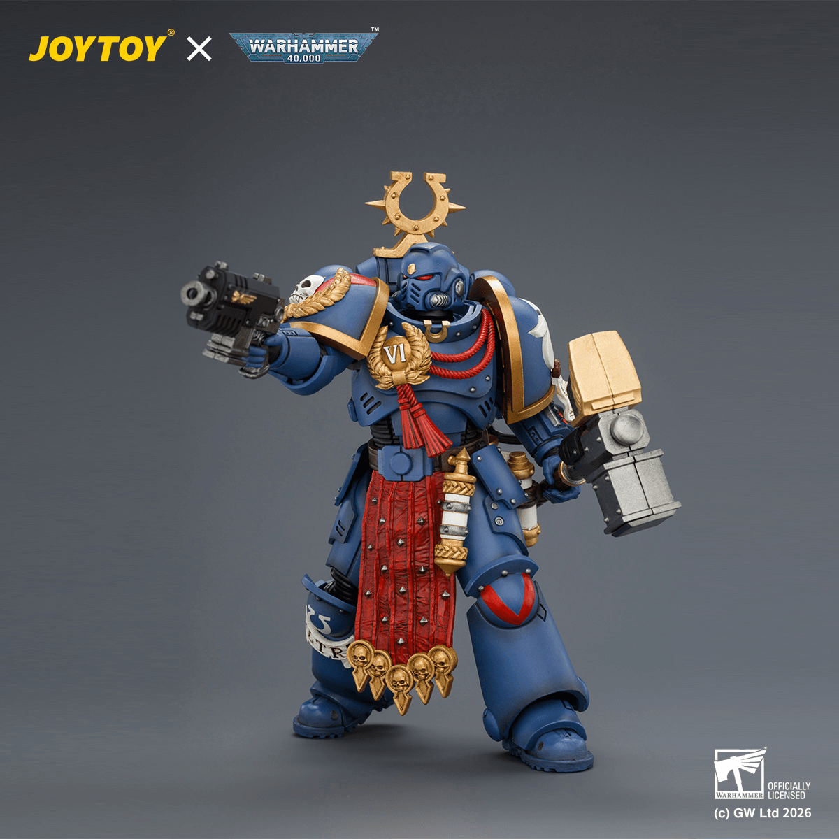 JOYTOY - Ultramarines Ferren Areios with Thunder Hammer and Bolt Pistol - (PREORDER) November 30, 2026