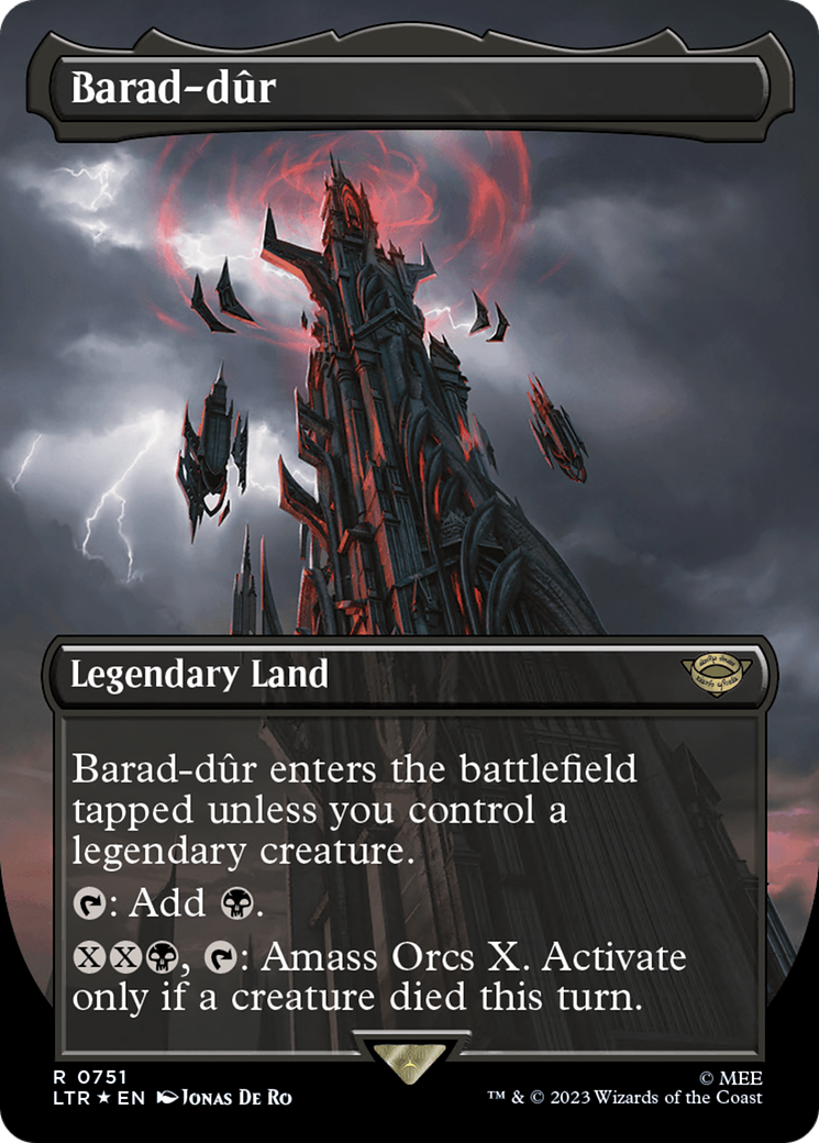 Barad-dur (0751) (Borderless) (Surge Foil) [The Lord of the Rings: Tales of Middle-Earth] - Magic: The Gathering - Card Brawlers | Quebec | Canada |