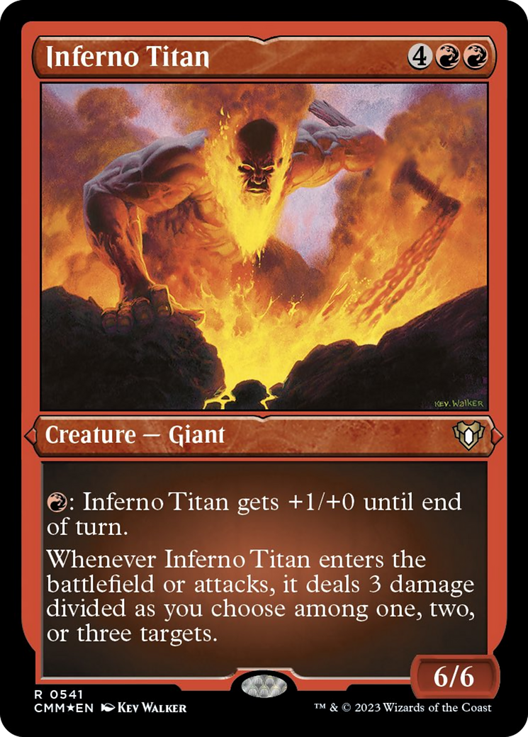 Inferno Titan (Foil Etched) [Commander Masters] - Magic: The Gathering - Card Brawlers | Quebec | Canada |
