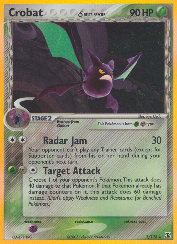 Crobat (2/113) (Delta Species) [EX: Delta Species] - Pokémon - Card Brawlers | Quebec | Canada |