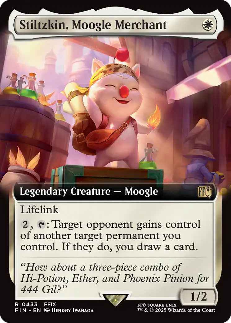 Stiltzkin, Moogle Merchant (Extended Art) [FINAL FANTASY] - Magic: The Gathering - Card Brawlers | Quebec | Canada |