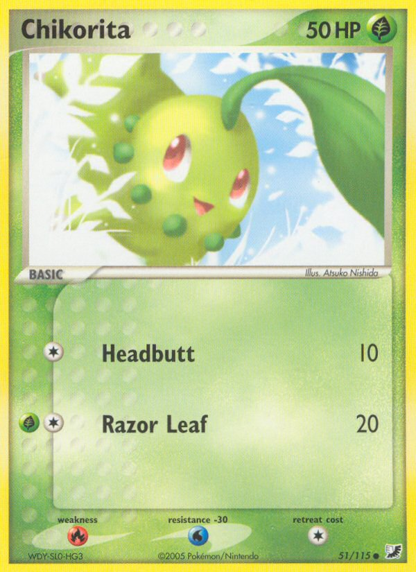 Chikorita (51/115) [EX: Unseen Forces] - Pokémon - Card Brawlers | Quebec | Canada |