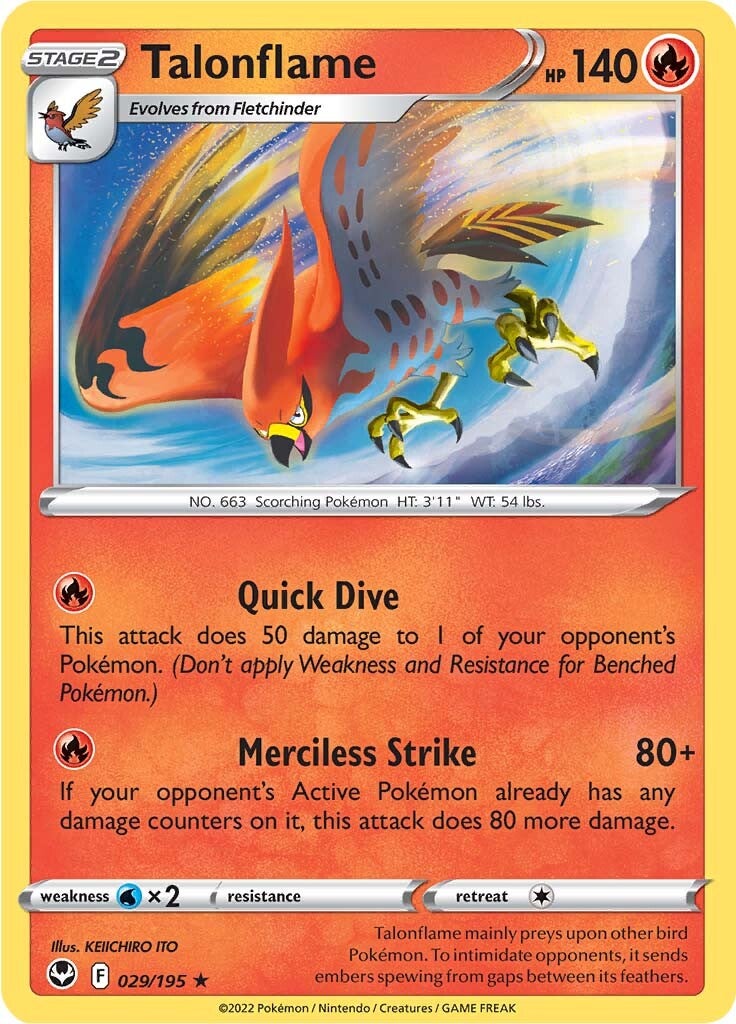 Talonflame (029/195) [Sword & Shield: Silver Tempest] - Pokémon - Card Brawlers | Quebec | Canada |