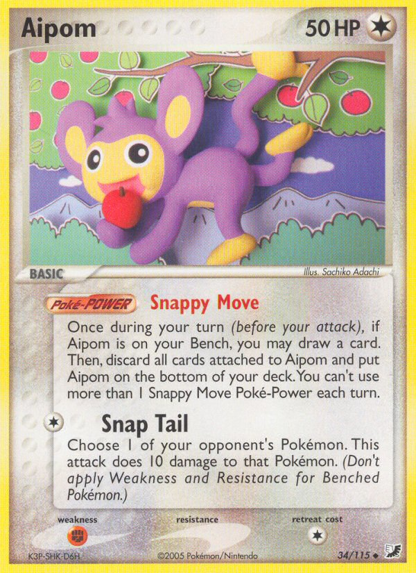Aipom (34/115) [EX: Unseen Forces] - Pokémon - Card Brawlers | Quebec | Canada |