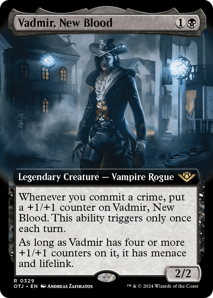 Vadmir, New Blood (Extended Art) [Outlaws of Thunder Junction] - Magic: The Gathering - Card Brawlers | Quebec | Canada |