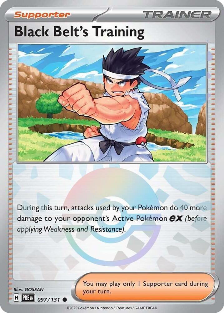Black Belt's Training (097/131) (Poke Ball Pattern) [Scarlet & Violet: Prismatic Evolutions] - Pokémon - Card Brawlers | Quebec | Canada |