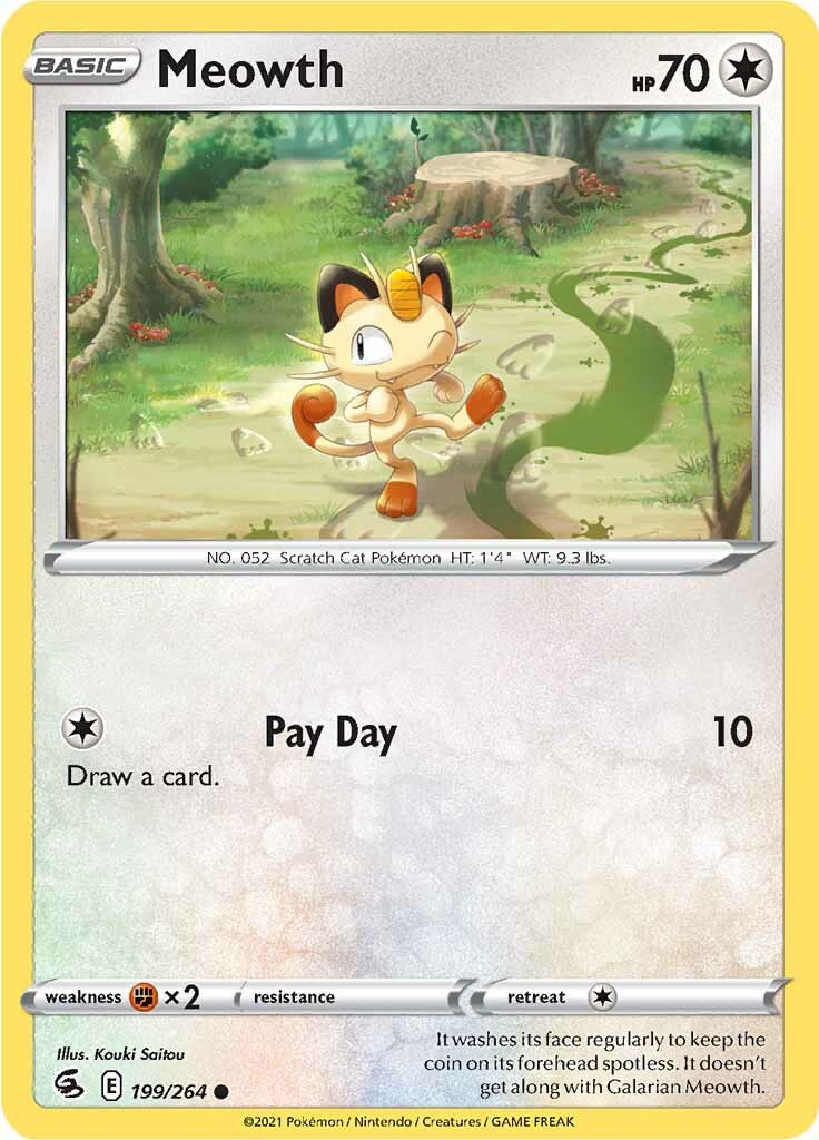 Meowth (199/264) [Sword & Shield: Fusion Strike] - Pokémon - Card Brawlers | Quebec | Canada |