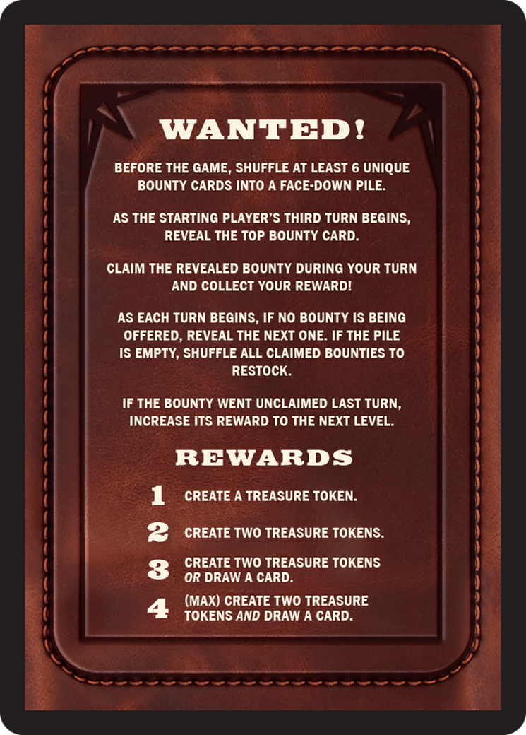 Bounty: Vara Beth Hannifer // Bounty Rules Double-Sided Token [Outlaws of Thunder Junction Commander Tokens] - Magic: The Gathering - Card Brawlers | Quebec | Canada |