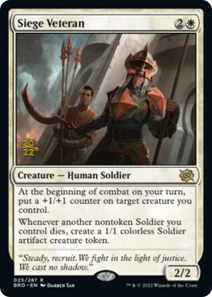 Siege Veteran [The Brothers' War Prerelease Promos] - Magic: The Gathering - Card Brawlers | Quebec | Canada |