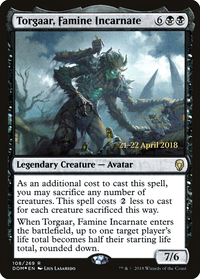 Torgaar, Famine Incarnate [Dominaria Prerelease Promos] - Magic: The Gathering - Card Brawlers | Quebec | Canada |